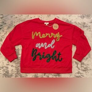 BiBi Red 'Merry and Bright' Sweatshirt